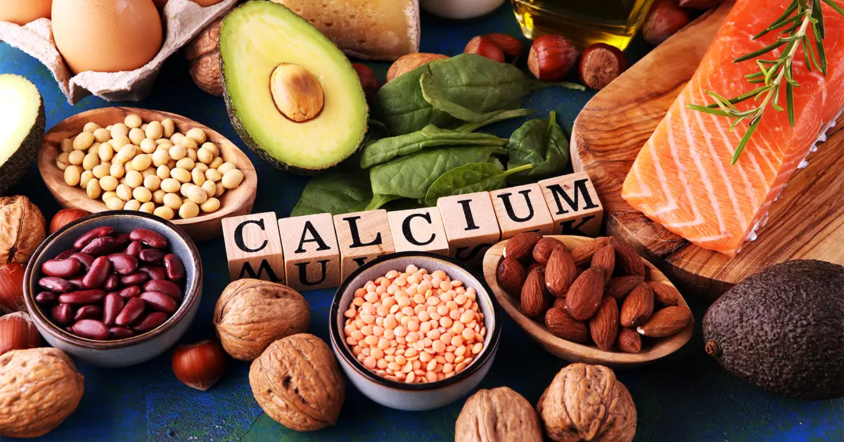 Different food source of calcium