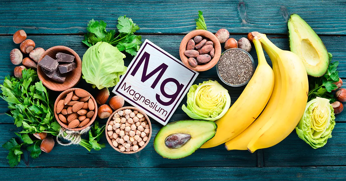 Different food sources of magnesium