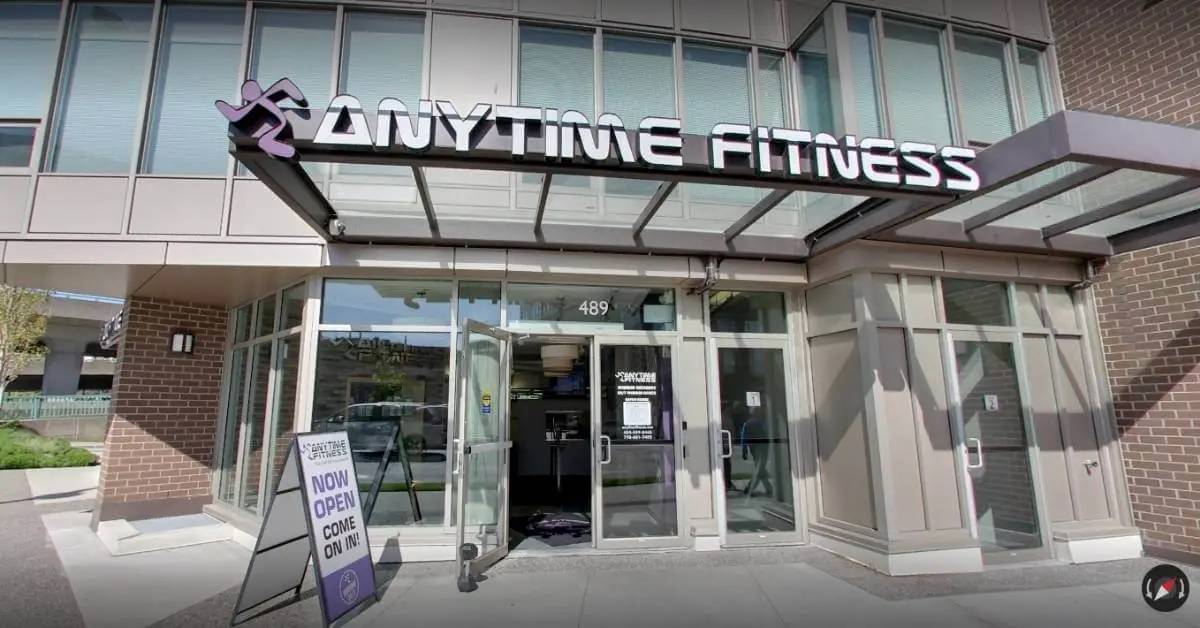 Anytime Fitness exterior in False Creek Vancouver BC, V5Y 1E3