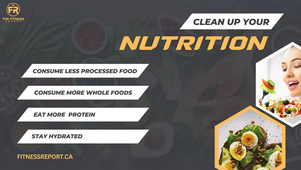 Clean up and improve your nutrition to lose weight.