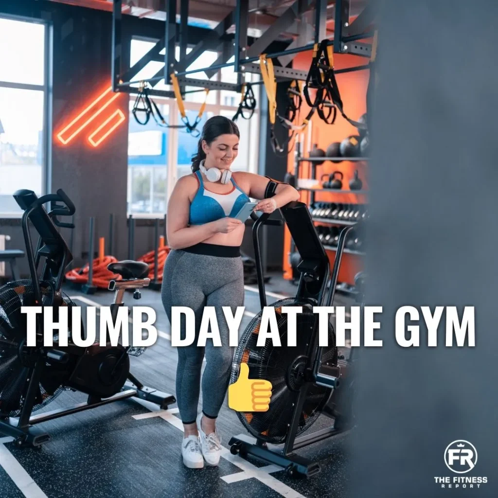 Thumb day at the gym.