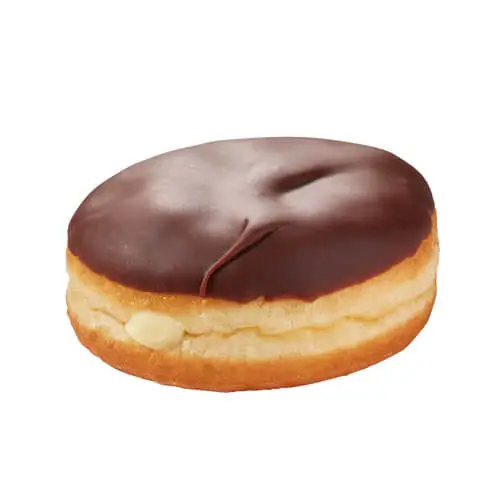 tim-hortons-boston-cream-donut - Fitness Report Boston cream donut with chocolate icing.