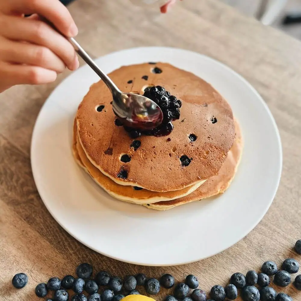 Jam-Cafe-Blueberry-Hill-Pancakes - Fitness Report Blueberry hill pancakes from Jam Cafe