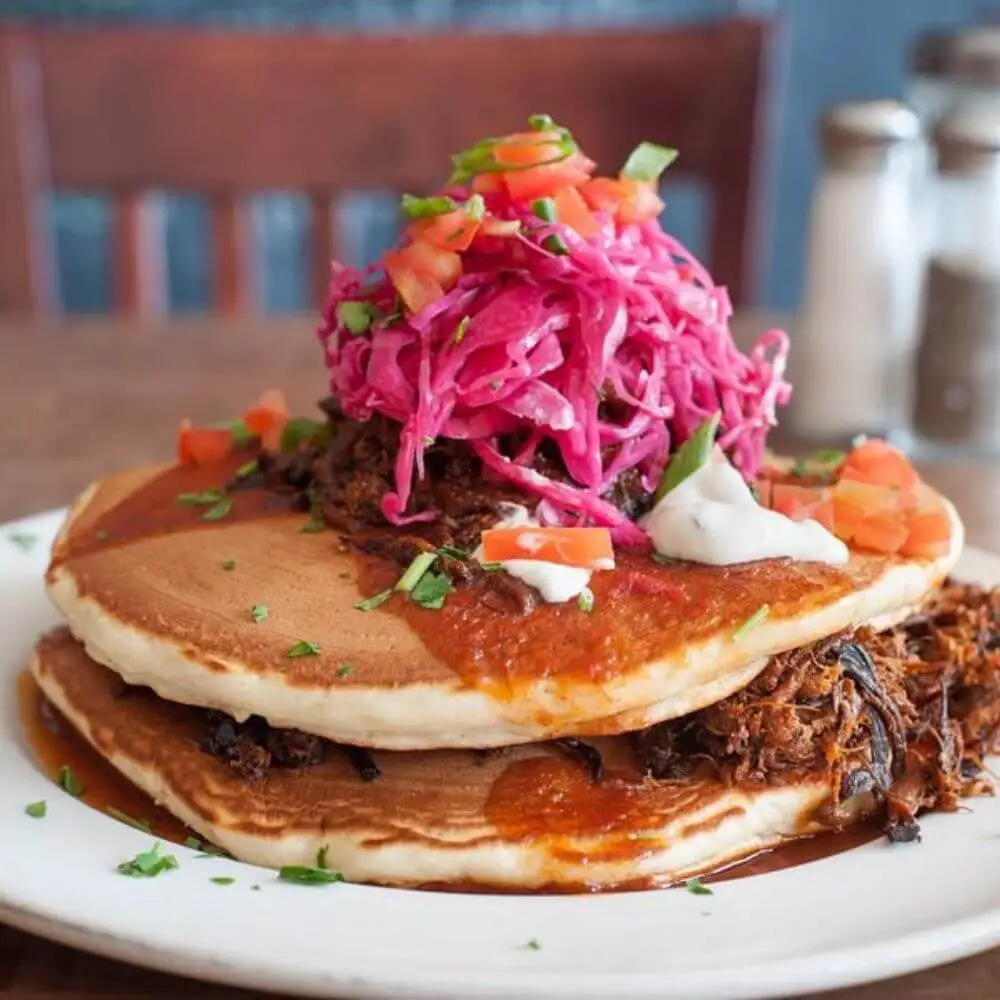 jam-cafe-pulled-pork-pancakes - Fitness Report Pulled pork pancakes from Jam Cafe