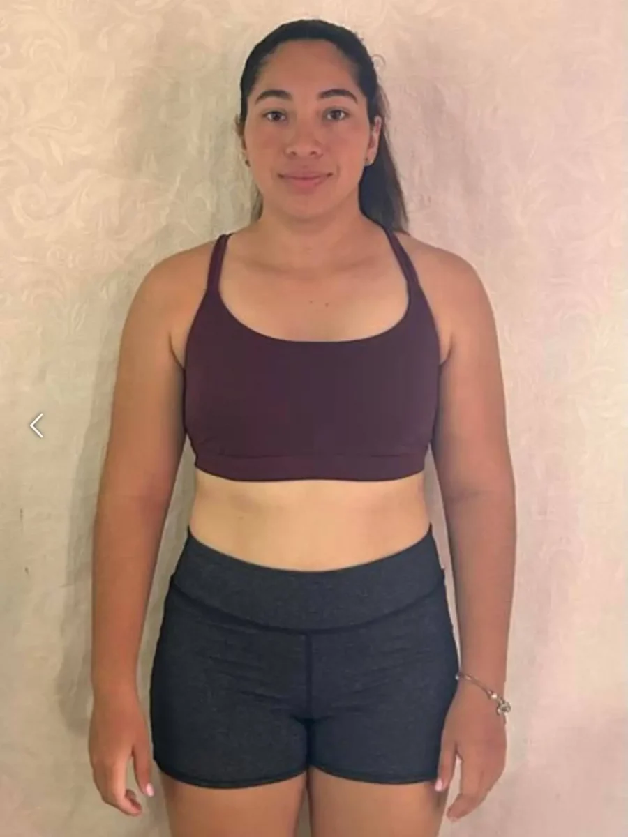 kelsey after working with a weight loss coach
